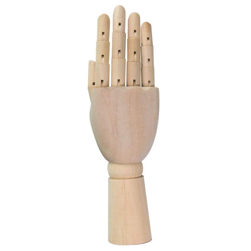 HSOMiD Flexible Wooden Hand Model Moveable Wooden Artists Manikin Hand Figure 10 Inches Right Hand Model for Sketching Drawing Painting Home Office Desk Decoration(10 Inch Right Hand) - Image 2